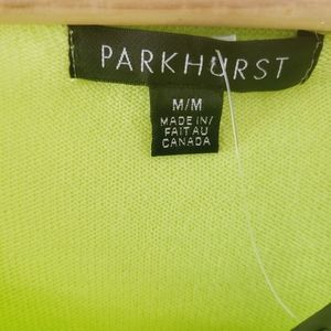 NWT Parkhurst Lime Green Pullover, Size Medium